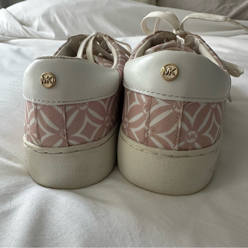 Michael Kors Pink and White Geometric Sneakers - Picture 6 of 6